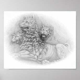 Étude de la statue de Lion - Pierre Jacques poster