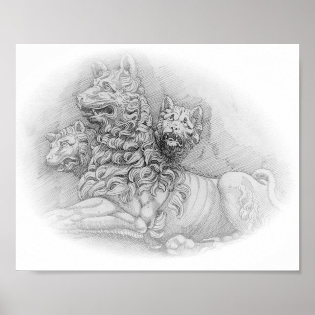 Étude de la statue de Lion - Pierre Jacques poster (Devant)