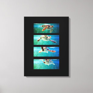 Étude de la tortue marine caouanne sur toile