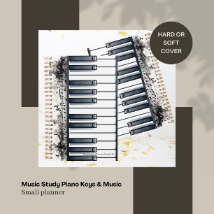 Étude de musique Touches de piano et petit planifi