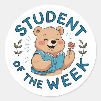 Étudiant de la semaine Bear Reward Sticker Set