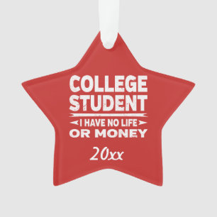 Étudiant d'université sans vie ni argent