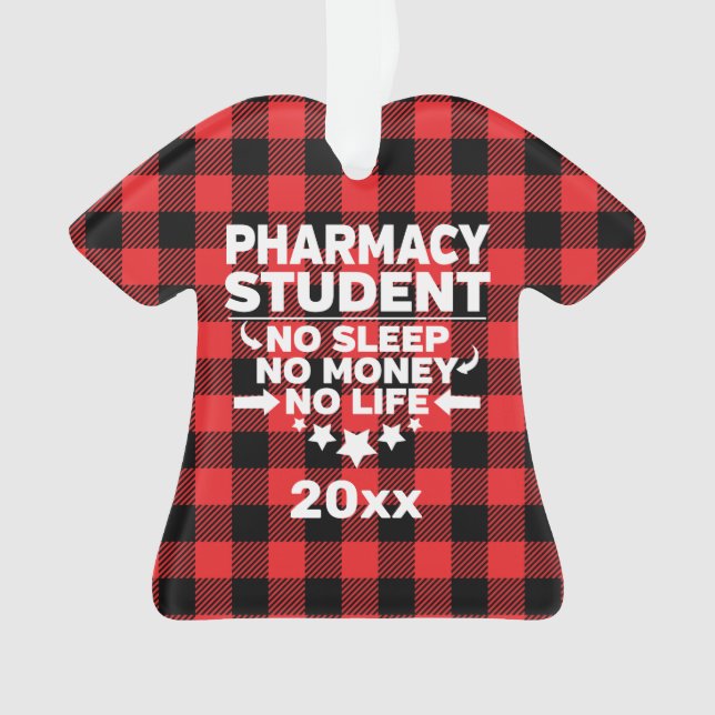 Étudiant en pharmacie Pas de vie Argent Dormir Rou (devant)