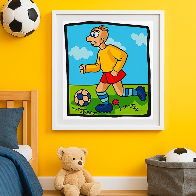 Étudiant Football joueur Poster Sport (Créateur téléchargé)