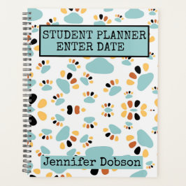 Étudiant planificateur avec arrière - plan de patt