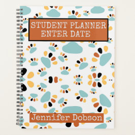 Étudiant planificateur avec arrière - plan de patt