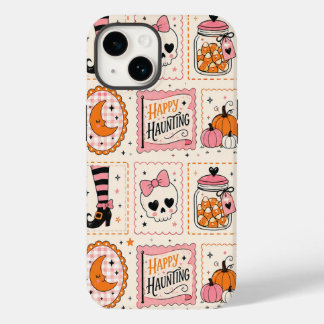 Étui à timbres crâne rose Happy Haunting