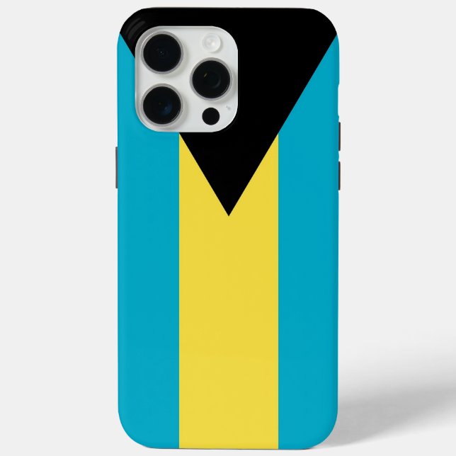 Étui Apple iPhone 15 Pro Max, drapeau des Bahamas (Verso)