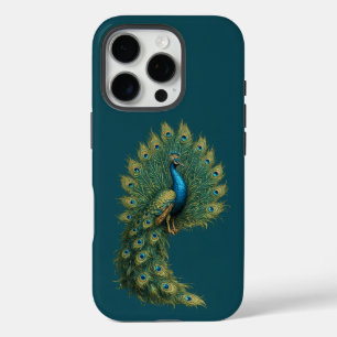 Étui Art Élégant Paon pour iPhone 16 Pro Cover