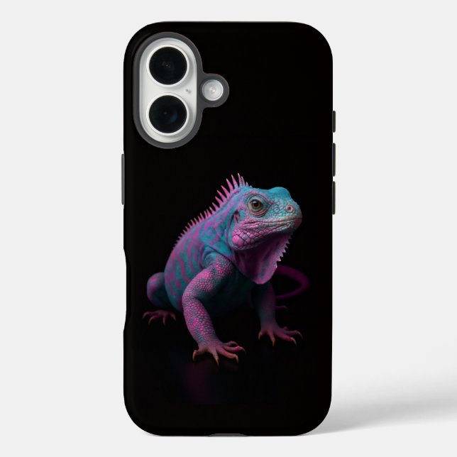 Étui Black 4 Luxe pour iPhone 16 Case-Mate, Iguane (Verso)