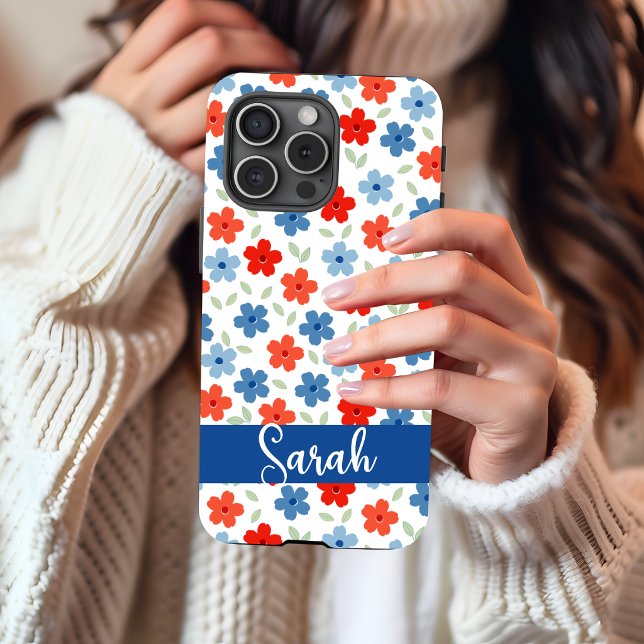 Étui bleu Floral Blues pour iPhone 15 (Blues Blue iPhone Case )