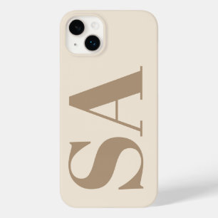 Étui Case-Mate à la mode blanc antique avec monogr