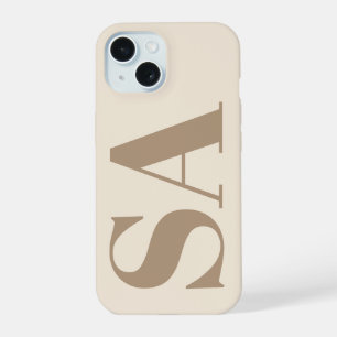 Étui Case-Mate à la mode blanc antique avec monogr