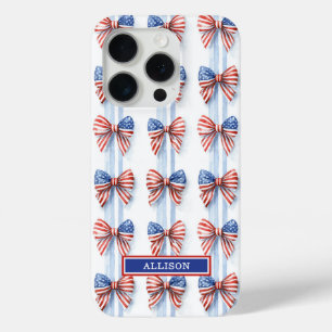Étui Case-Mate iP monogrammé avec nœuds patriotiqu