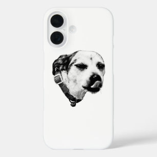Étui Chien qui Cligne - Lèches Noir et Blanc