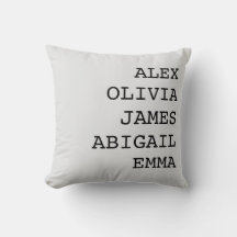 Étui de coussin personnalisé au nom de famille
