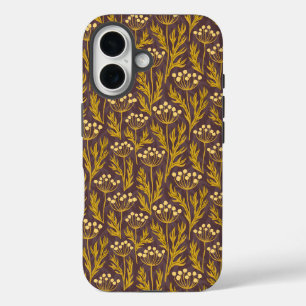 Étui de style vintage avec motif botanique de coul