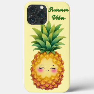 Étui de téléphone à ananas heureux Vibes d'été