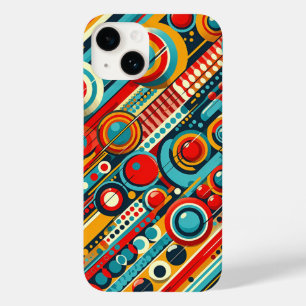 Étui de téléphone à cercles géométriques cinétique