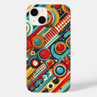 Étui de téléphone à cercles géométriques cinétique