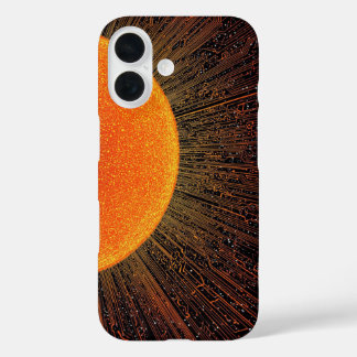 Étui de téléphone à circuit imprimé de soleil cybe