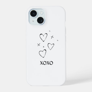 Étui de téléphone à coeur XOXO