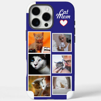 Étui de téléphone à collage photo de chat personna