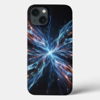 Étui de téléphone à énergie bleue et orange cosmiq