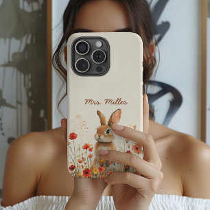 Étui de téléphone à fleurs personnalisé Cadeau de 