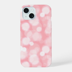 Étui de téléphone à lumières féeriques floues rose
