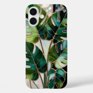 Étui de téléphone à motif de feuille de Monstera v