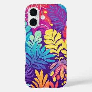 Étui de téléphone à motif de feuilles colorées Vib
