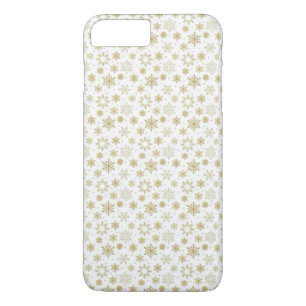 Étui de téléphone à motif de flocon de neige doré