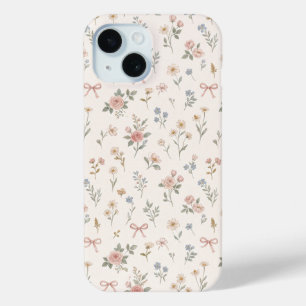 Étui de téléphone à motif de nœud rose fleur sauva