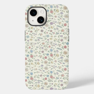 Étui de téléphone à motif floral pastel doux