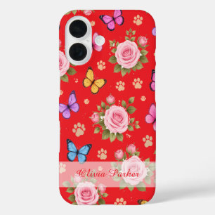 Étui de téléphone à motif floral personnalisé avec