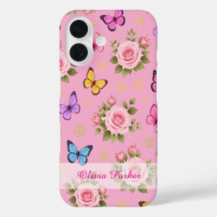 Étui de téléphone à motif floral personnalisé avec