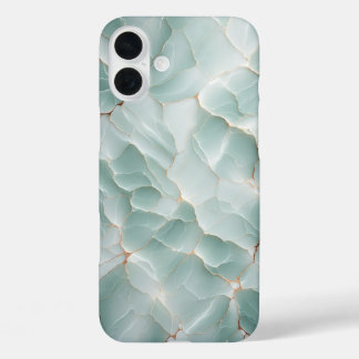 Étui de téléphone à motif marbré vert menthe éléga