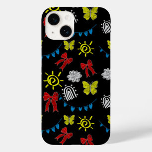 Étui de téléphone à motif papillon lumineux et sol