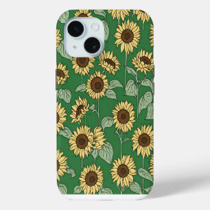 Étui de téléphone à motif tournesol floral