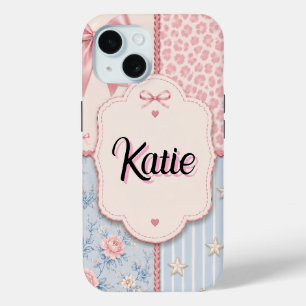 Étui de téléphone à patchwork Coquette personnalis