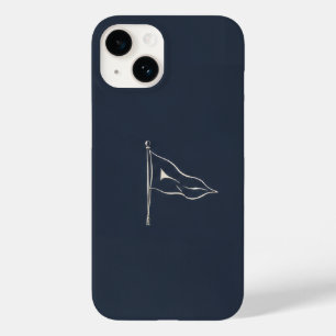 Étui de téléphone à pavillon nautique minimaliste