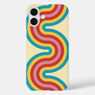 Étui de téléphone à rayures rétro Groovy Waves