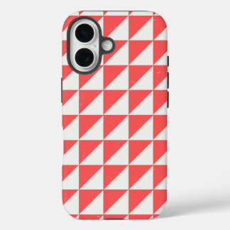 Étui de téléphone à triangles rouges et blanc cass