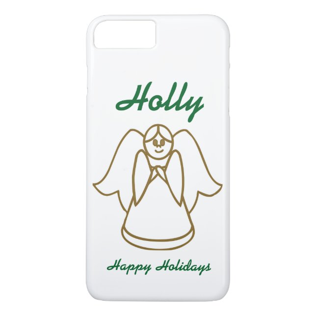 Étui de téléphone ange de Noël personnalisé (Dos)