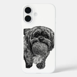 Étui de téléphone artistique avec chien Shih Tzu e