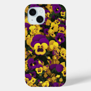 Étui de téléphone aux pensées jaunes et violettes