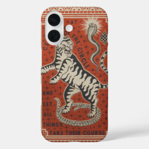Étui de téléphone avec art symbolique du tigre et 