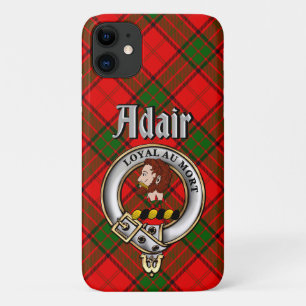 Étui de téléphone avec badge et tartan du clan Ada