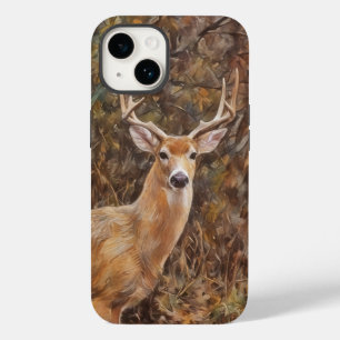 Étui de téléphone avec bois de cerf, cerf sauvage,